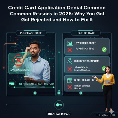 Credit Card Application Denial Common Reasons in 2026: Why You Got Rejected and How to Fix It