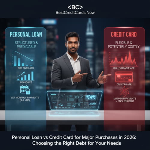 Personal Loan vs Credit Card for Major Purchases in 2026: Choosing the Right Debt for Your Needs