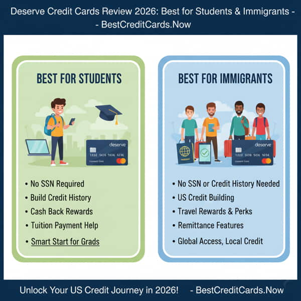 Deserve Credit Cards Review 2026: Best for Students & Immigrants
