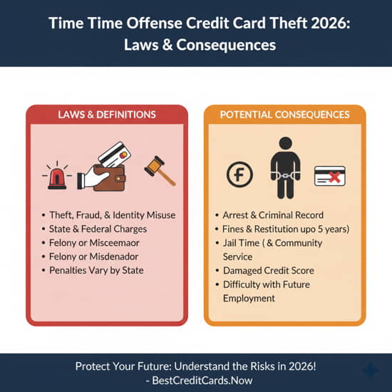 First Time Offense Credit Card Theft 2026: Laws & Consequences
